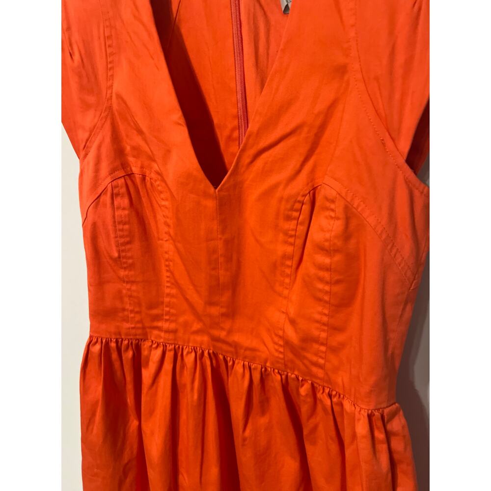 French Connection Orange Poplin Short Dress, Size 6, KB423 - Picture 2 of 5